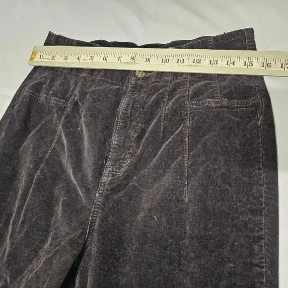 Free People Jayde Seamed Corduroy Flare Pants Size 31 Black - Picture 7 of 16
